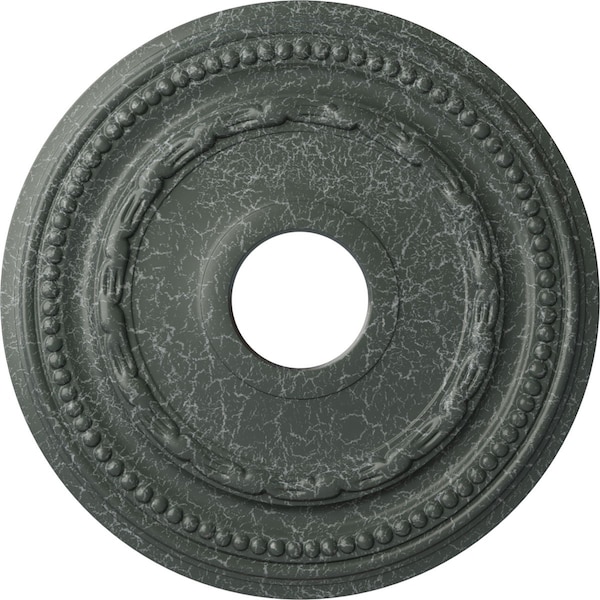 Ekena Millwork Federal Medallion (Canopies up to 8 1/2"), 15 3/8"OD x 3 5/8"ID x 1"P, Athenian Green Crackle CM15FEAGC - main